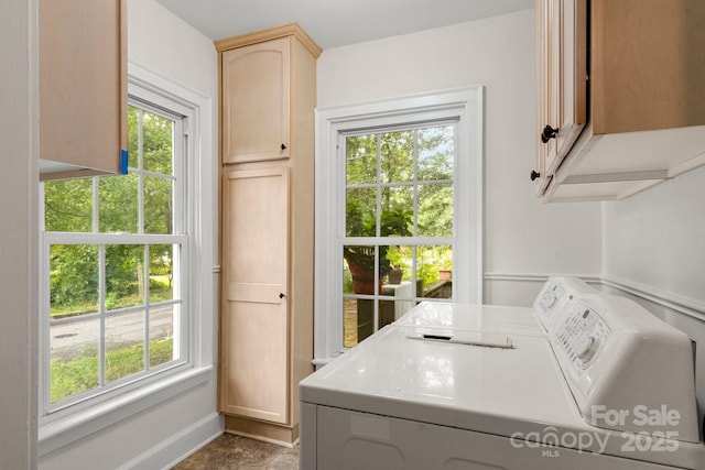 728 Blanton St, Shelby, NC 28150 - laundry room featuring cabinet space and washing machine and clothes dryer
