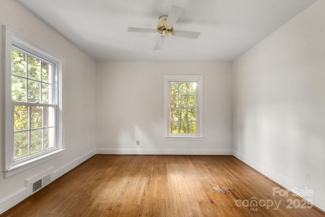 728 Blanton St, Shelby, NC 28150 - spare room with hardwood / wood-style flooring and a ceiling fan