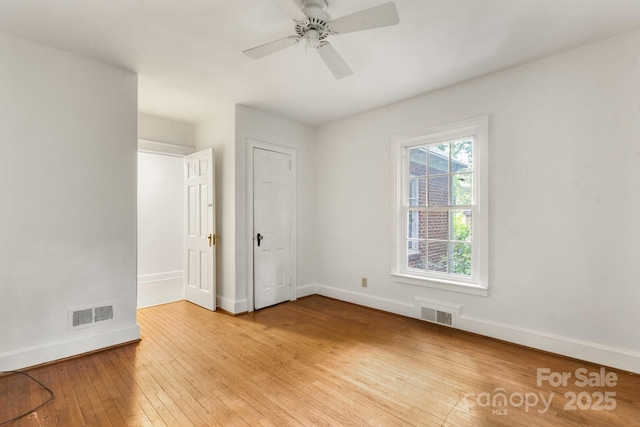728 Blanton St, Shelby, NC 28150 - spare room with light wood-style floors and a ceiling fan