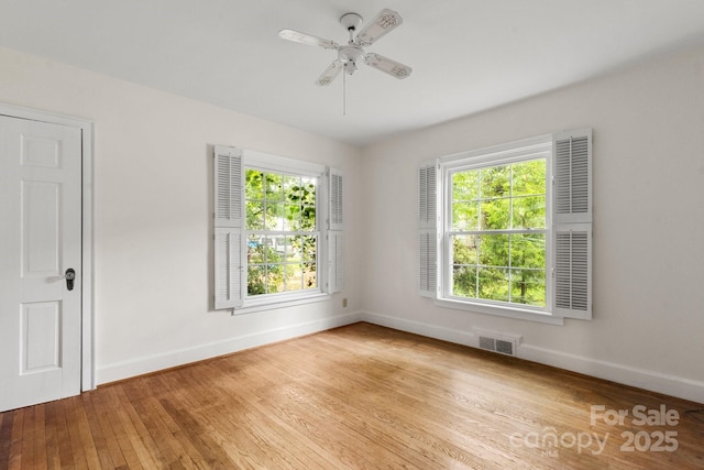 728 Blanton St, Shelby, NC 28150 - unfurnished room featuring hardwood / wood-style flooring and ceiling fan