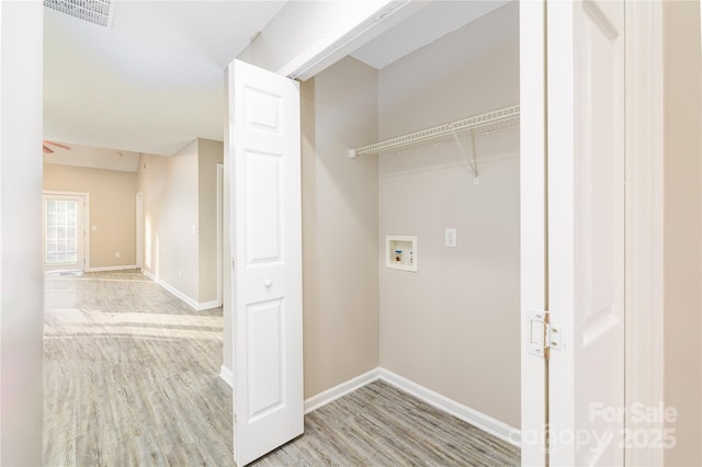 11531 Delores Ferguson Ln, Charlotte, NC 28277 - laundry room with washer hookup and wood finished floors