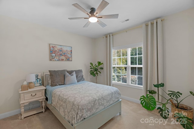 1807 Robbins Meadows Dr, Waxhaw, NC 28173 - bedroom with light carpet and ceiling fan