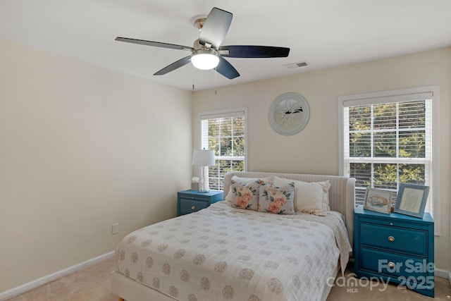 1807 Robbins Meadows Dr, Waxhaw, NC 28173 - carpeted bedroom with baseboards and a ceiling fan