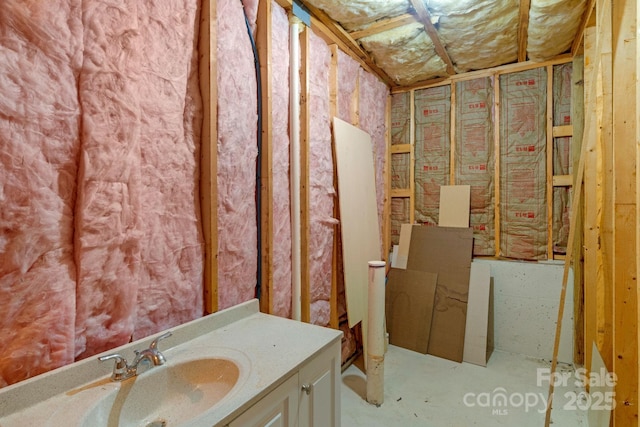1807 Robbins Meadows Dr, Waxhaw, NC 28173 - bathroom with vanity and concrete floors