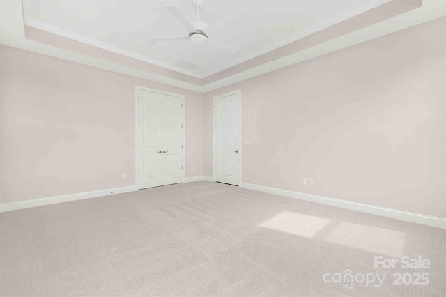 1074 Wylie Falls Ln, York, SC 29745 - carpeted spare room with a tray ceiling and ceiling fan