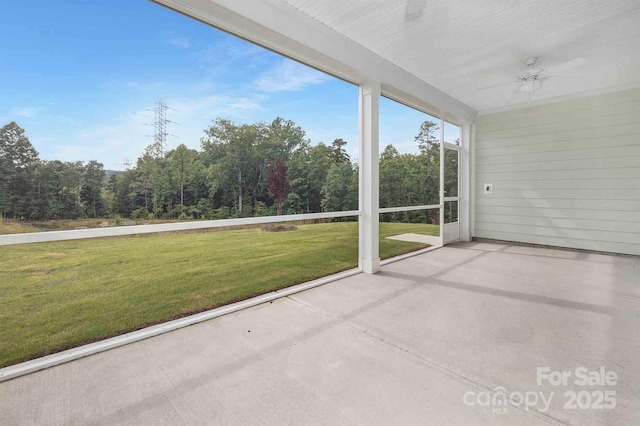 1074 Wylie Falls Ln, York, SC 29745 - unfurnished sunroom with ceiling fan