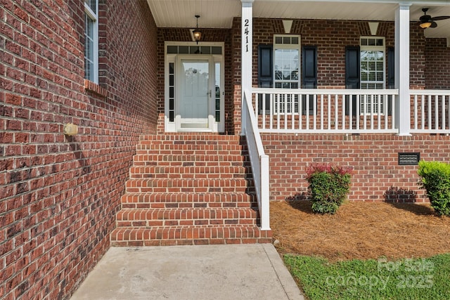 2411 Stoney Run Dr Unit 13, Oakboro, NC 28129 - doorway to property featuring brick siding and a porch