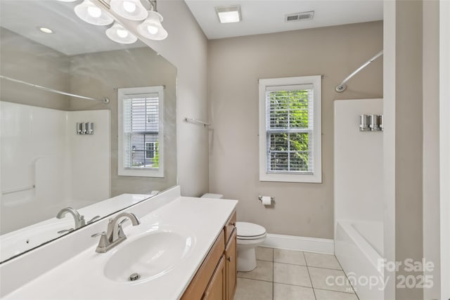 2411 Stoney Run Dr Unit 13, Oakboro, NC 28129 - bathroom featuring tile patterned floors, vanity, and bathtub / shower combination