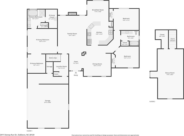 2411 Stoney Run Dr Unit 13, Oakboro, NC 28129 - view of property floor plan