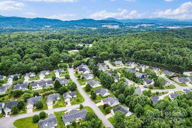50 Grove End Rd, Fletcher, NC 28732 - drone / aerial view of a mountain backdrop and a forest
