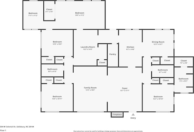 304 W Colonial Dr, Salisbury, NC 28144 - view of room layout