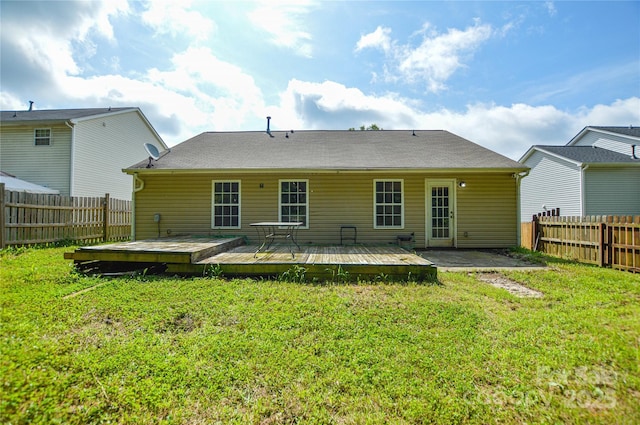1312 Shenandoah Cir, Rock Hill, SC 29730 - back of house with a fenced backyard and a deck