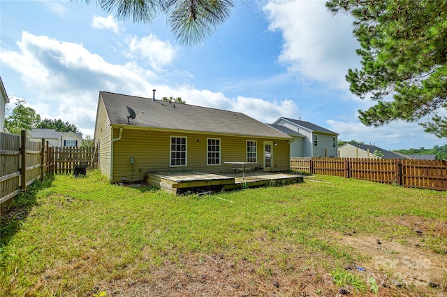 1312 Shenandoah Cir, Rock Hill, SC 29730 - back of property featuring a fenced backyard and a wooden deck