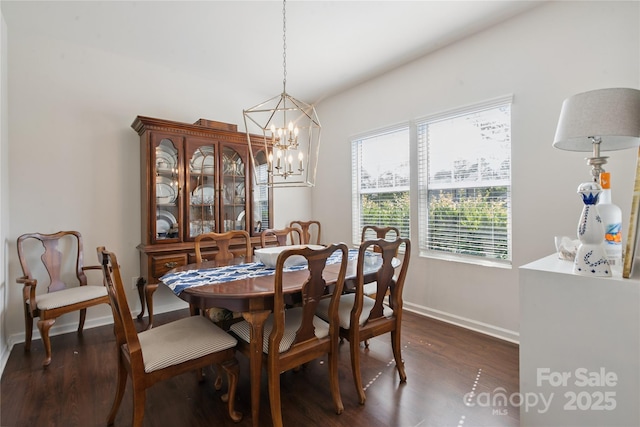 212 Fesperman Cir, Troutman, NC 28166 - dining space featuring a chandelier and dark wood finished floors