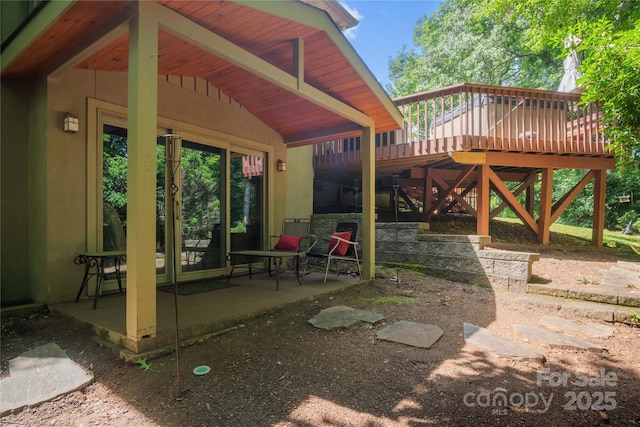 270 Foxwood Dr, Tryon, NC 28782 - view of patio featuring a wooden deck