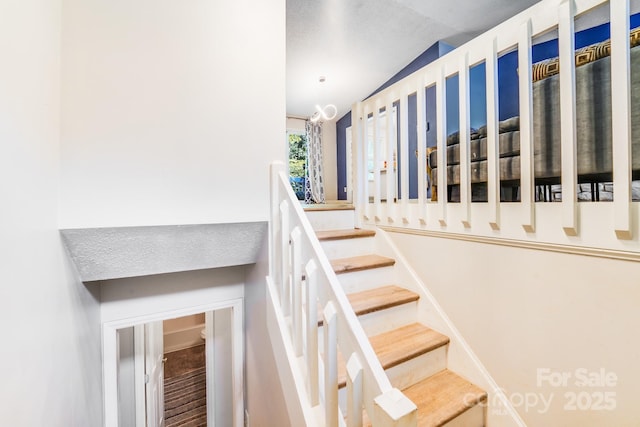 2116 Bon Villa Way, Fort Mill, SC 29708 - staircase featuring lofted ceiling