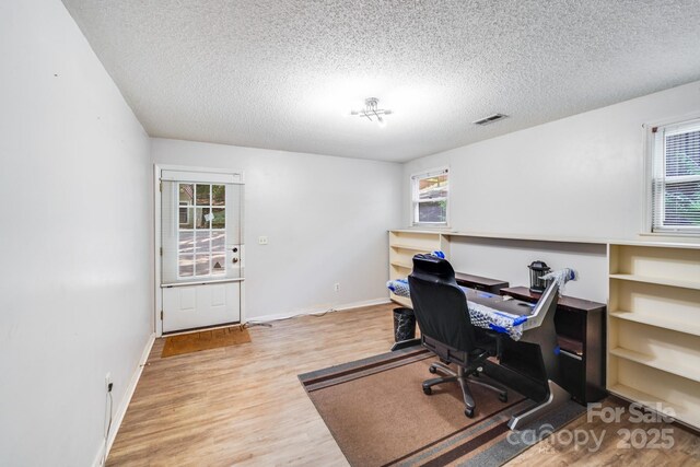 2116 Bon Villa Way, Fort Mill, SC 29708 - office space with a textured ceiling and wood finished floors