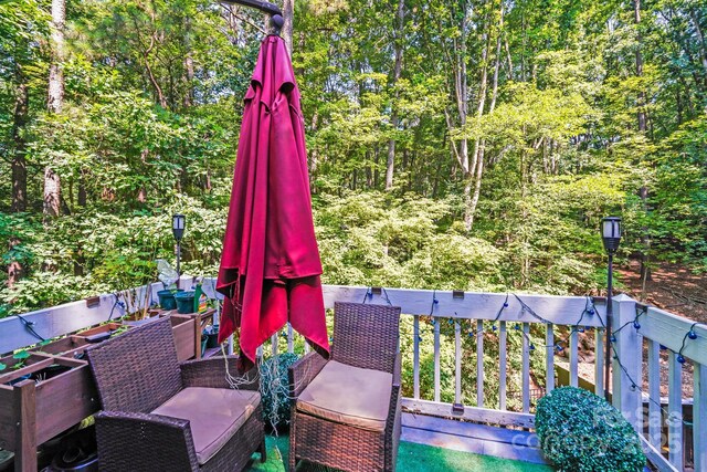 2116 Bon Villa Way, Fort Mill, SC 29708 - wooden deck with a view of trees