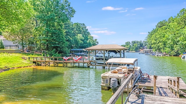2116 Bon Villa Way, Fort Mill, SC 29708 - dock featuring a water view and boat lift