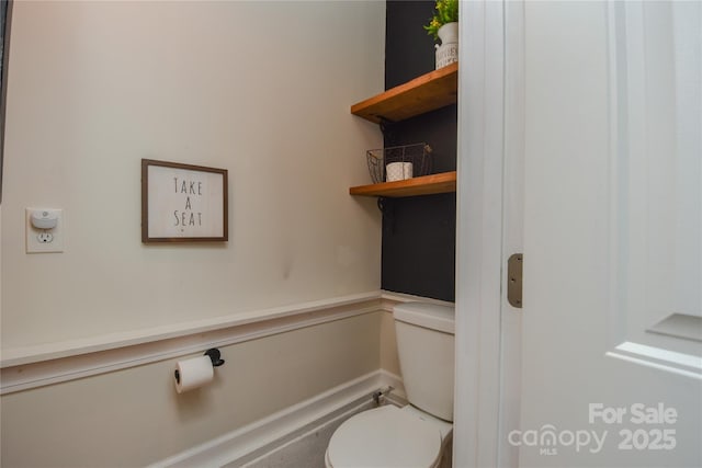 1239 Mac Ln, Stanley, NC 28164 - bathroom with toilet and baseboards