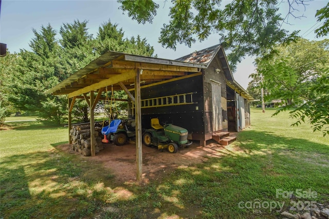 1239 Mac Ln, Stanley, NC 28164 - view of outdoor structure featuring a carport