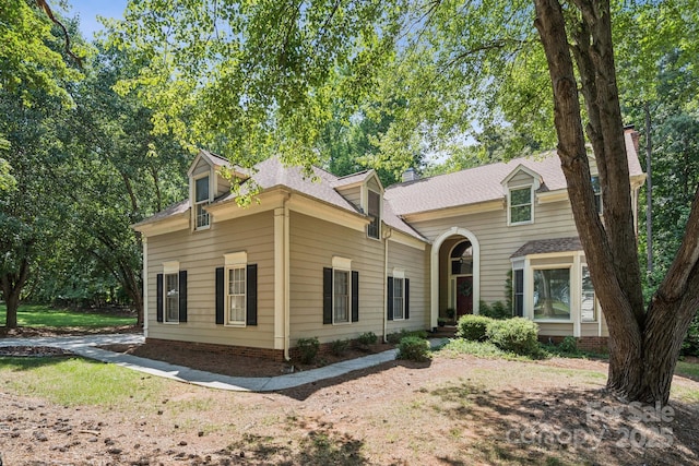 4716 Heatherton Pl, Charlotte, NC 28270 - view of front facade with roof with shingles and a chimney