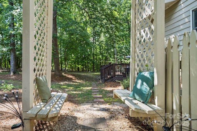 4716 Heatherton Pl, Charlotte, NC 28270 - view of yard with a deck