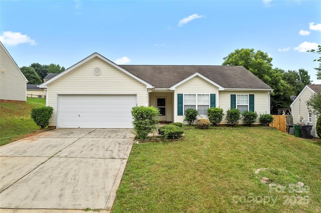 7616 Shiny Meadow Ln, Charlotte, NC 28215 - ranch-style house featuring an attached garage and driveway