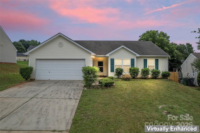 7616 Shiny Meadow Ln, Charlotte, NC 28215 - single story home with driveway and an attached garage