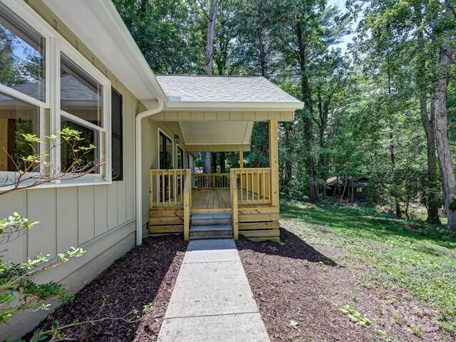210 Fernwood Dr, Hendersonville, NC 28791 - view of wooden deck