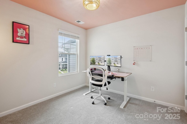 13323 Savaine St, Charlotte, NC 28278 - home office featuring carpet and baseboards