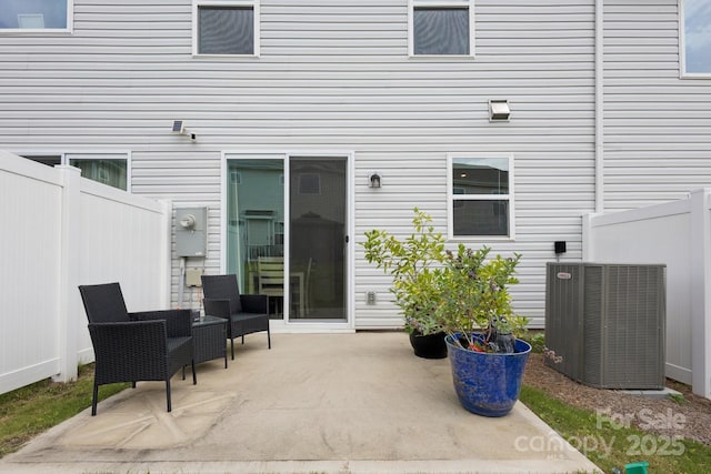 13323 Savaine St, Charlotte, NC 28278 - rear view of property featuring a patio area and a fenced backyard