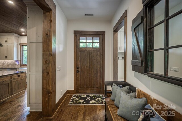 2101 October Dr Unit 150, Nebo, NC 28761 - foyer featuring dark wood finished floors and recessed lighting