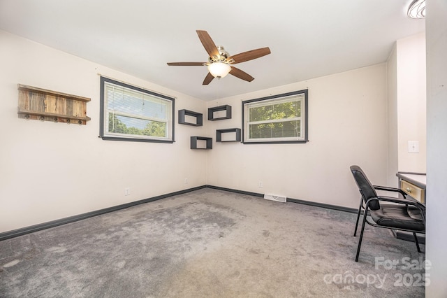 164 Dogtrot Rd, Mocksville, NC 27028 - unfurnished office with carpet and ceiling fan