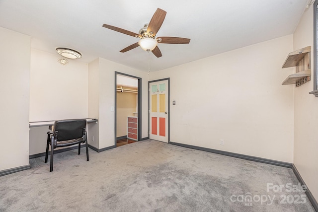 164 Dogtrot Rd, Mocksville, NC 27028 - unfurnished bedroom featuring carpet flooring, ceiling fan, and a desk