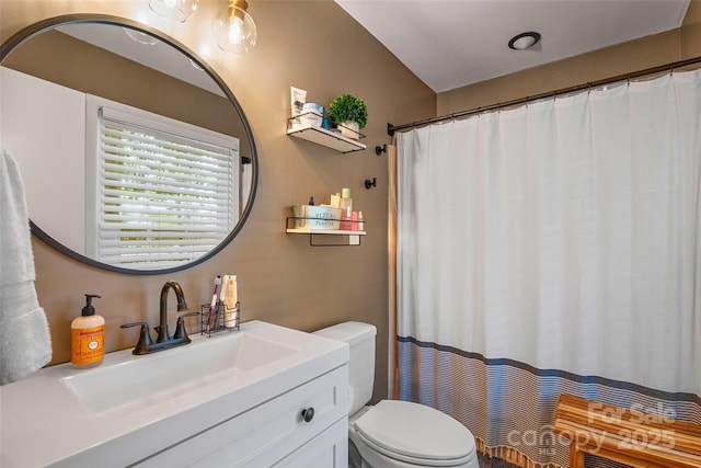 477 Panther Branch Rd, Alexander, NC 28701 - full bathroom with vanity and a shower with shower curtain