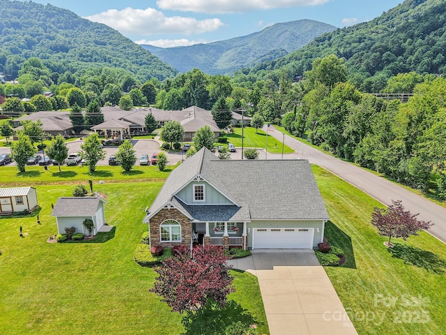 8 Amos Ct, Maggie Valley, NC 28751 - view from above of property featuring a mountain backdrop