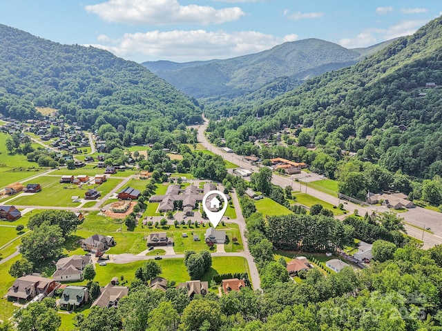 8 Amos Ct, Maggie Valley, NC 28751 - aerial view of residential area with a mountainous background