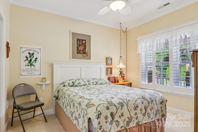8 Amos Ct, Maggie Valley, NC 28751 - bedroom featuring carpet, crown molding, and a ceiling fan