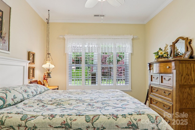 8 Amos Ct, Maggie Valley, NC 28751 - bedroom with ornamental molding and a ceiling fan