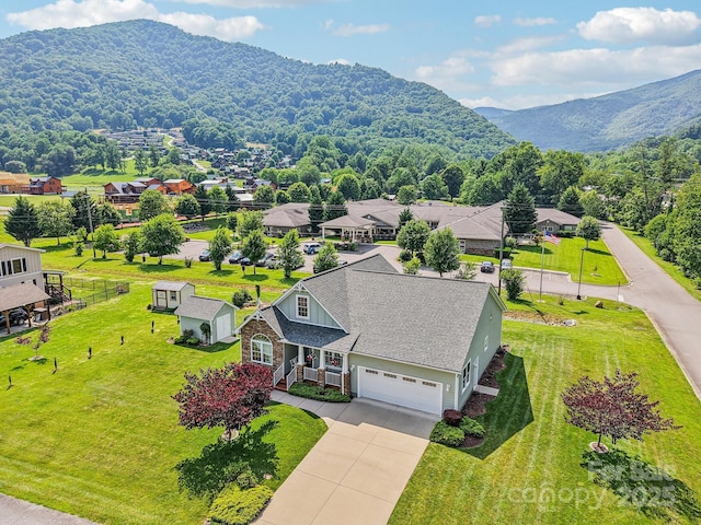 8 Amos Ct, Maggie Valley, NC 28751 - aerial view of residential area with mountains
