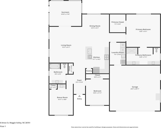 8 Amos Ct, Maggie Valley, NC 28751 - view of room layout