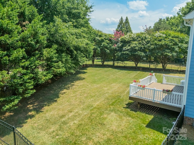 6412 Boykin Spaniel Rd, Charlotte, NC 28277 - view of grassy yard featuring a wooden deck