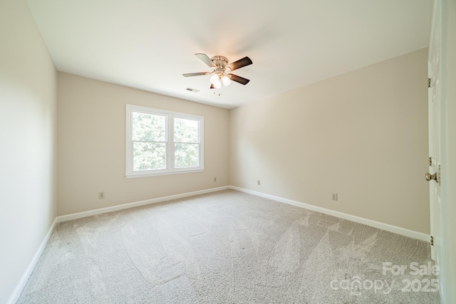 6412 Boykin Spaniel Rd, Charlotte, NC 28277 - spare room with a ceiling fan and light carpet