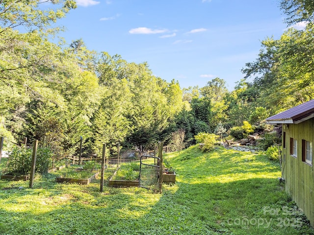 465 Youngs Gap Rd, Fletcher, NC 28732 - view of grassy yard featuring a garden