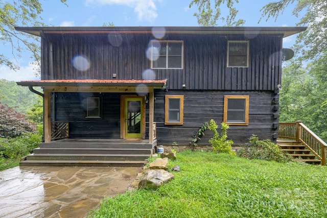 465 Youngs Gap Rd, Fletcher, NC 28732 - view of front of property featuring a front lawn