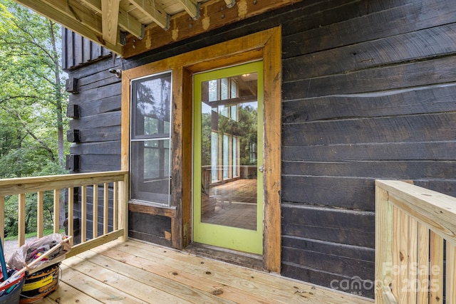 465 Youngs Gap Rd, Fletcher, NC 28732 - view of wooden deck