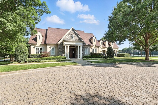 2377 Maple Grove Ln NW, Concord, NC 28027 - view of front facade with stone siding and stucco siding