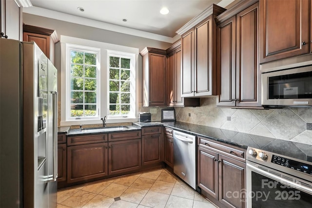 2377 Maple Grove Ln NW, Concord, NC 28027 - kitchen with appliances with stainless steel finishes, healthy amount of natural light, backsplash, and recessed lighting