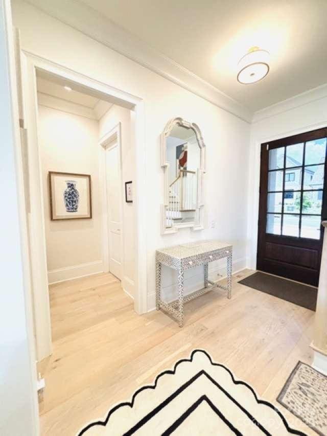 3011 Ella Katherine Way, Charlotte, NC 28210 - foyer entrance with crown molding and wood finished floors